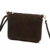 Luka 26-093 barna női velúr bőr bőr kézitáska 22.5 x 16 x 4 cm