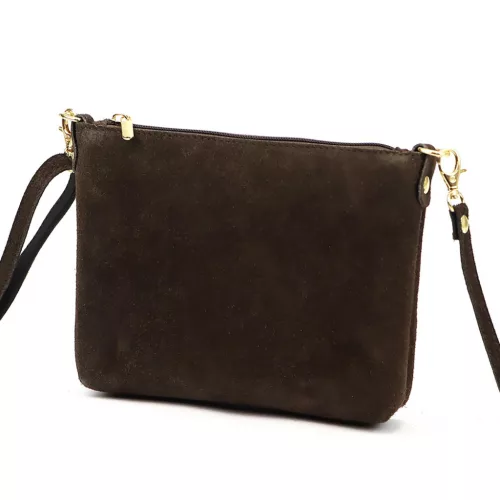 Luka 26-093 barna női velúr bőr bőr kézitáska 22.5 x 16 x 4 cm