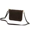 Luka 26-093 barna női velúr bőr bőr kézitáska 22.5 x 16 x 4 cm