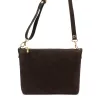 Luka 26-093 barna női velúr bőr bőr kézitáska 22.5 x 16 x 4 cm