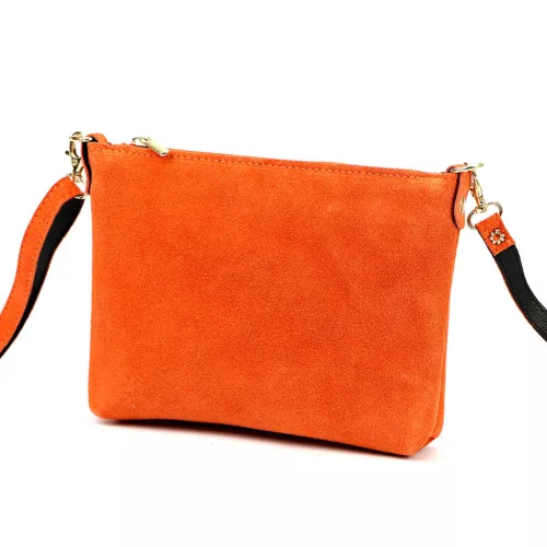 Luka 26-093 narancs női velúr bőr bőr kézitáska 22.5 x 16 x 4 cm