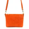 Luka 26-093 narancs női velúr bőr bőr kézitáska 22.5 x 16 x 4 cm