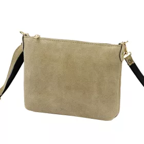   Luka 26-093 taupe női velúr bőr bőr kézitáska 22.5 x 16 x 4 cm