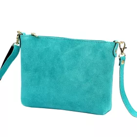   Luka 26-093 türkiz női velúr bőr bőr kézitáska 22.5 x 16 x 4 cm
