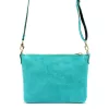 Luka 26-093 türkiz női velúr bőr bőr kézitáska 22.5 x 16 x 4 cm