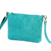 Luka 26-093 türkiz női velúr bőr bőr kézitáska 22.5 x 16 x 4 cm