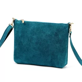   Luka 26-093 kék női velúr bőr bőr kézitáska 22.5 x 16 x 4 cm