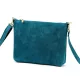 Luka 26-093 kék női velúr bőr bőr kézitáska 22.5 x 16 x 4 cm