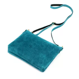   Luka 26-093 kék női velúr bőr bőr kézitáska 22.5 x 16 x 4 cm