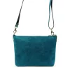 Luka 26-093 kék női velúr bőr bőr kézitáska 22.5 x 16 x 4 cm