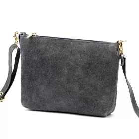   Luka 26-093 szürke női velúr bőr bőr kézitáska 22.5 x 16 x 4 cm
