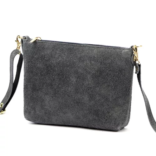 Luka 26-093 szürke női velúr bőr bőr kézitáska 22.5 x 16 x 4 cm