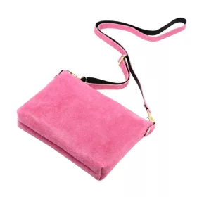   Luka 26-093 rózsaszín női velúr bőr bőr kézitáska 22.5 x 16 x 4 cm