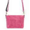 Luka 26-093 rózsaszín női velúr bőr bőr kézitáska 22.5 x 16 x 4 cm