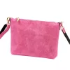 Luka 26-093 rózsaszín női velúr bőr bőr kézitáska 22.5 x 16 x 4 cm