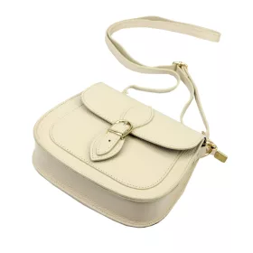    Dámska kožená crossbody kabelka Luka 25-020 béžovej farby 21,5 x 16 x 7 cm