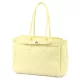  Dámska kožená kabelka cez rameno Camilla PREMIUM 10.004 pastelovo žltá 37 x 24 x 14 cm