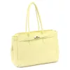  Dámska kožená kabelka cez rameno Camilla PREMIUM 10.004 pastelovo žltá 37 x 24 x 14 cm