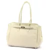  Dámska kožená kabelka cez rameno Camilla PREMIUM 10.004 béžovej farby 37 x 24 x 14 cm