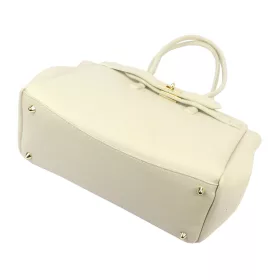    Dámska kožená kabelka cez rameno Camilla PREMIUM 10.004 béžovej farby 37 x 24 x 14 cm