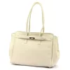  Dámska kožená kabelka cez rameno Camilla PREMIUM 10.004 béžovej farby 37 x 24 x 14 cm
