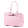 Dámska kožená kabelka cez rameno Camilla PREMIUM 10.004 ružovej farby 37 x 24 x 14 cm