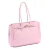  Dámska kožená kabelka cez rameno Camilla PREMIUM 10.004 ružovej farby 37 x 24 x 14 cm