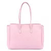  Dámska kožená kabelka cez rameno Camilla PREMIUM 10.004 ružovej farby 37 x 24 x 14 cm