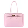  Dámska kožená kabelka cez rameno Camilla PREMIUM 10.004 ružovej farby 37 x 24 x 14 cm