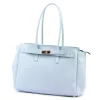  Dámska kožená kabelka cez rameno Camilla PREMIUM 10.004 pastelovo modrá 37 x 24 x 14 cm