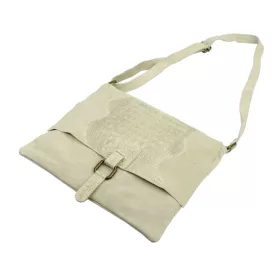 Luka 26-076 CROCO bézs női bőr kézitáska 31 x 26 x 5 cm