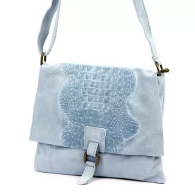Luka 26-076 CROCO kék női bőr kézitáska 31 x 26 x 5 cm