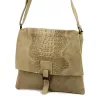 Luka 26-076 CROCO taupe női bőr kézitáska 31 x 26 x 5 cm