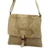 Luka 26-076 CROCO taupe női bőr kézitáska 31 x 26 x 5 cm