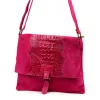  Dámska kožená kabelka Luka 26-076 CROCO magenta 31 x 26 x 5 cm