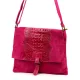 Luka 26-076 CROCO magenta női bőr kézitáska 31 x 26 x 5 cm