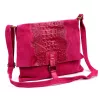  Dámska kožená kabelka Luka 26-076 CROCO magenta 31 x 26 x 5 cm