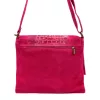  Dámska kožená kabelka Luka 26-076 CROCO magenta 31 x 26 x 5 cm