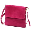 Luka 24-090 magenta női velúr bőr bőr kézitáska 24 x 22 x 5 cm