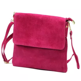    Dámska kožená crossbody kabelka Luka 24-090 magenta 24 x 22 x 5 cm