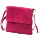 Luka 24-090 magenta női velúr bőr bőr kézitáska 24 x 22 x 5 cm