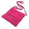 Luka 24-090 magenta női velúr bőr bőr kézitáska 24 x 22 x 5 cm