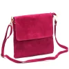 Luka 24-090 magenta női velúr bőr bőr kézitáska 24 x 22 x 5 cm