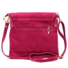 Luka 24-090 magenta női velúr bőr bőr kézitáska 24 x 22 x 5 cm