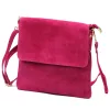 Luka 24-090 magenta női velúr bőr bőr kézitáska 24 x 22 x 5 cm