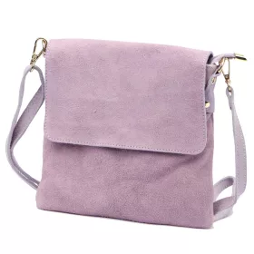    Dámska kožená crossbody kabelka Luka 24-090 fialovej farby 24 x 22 x 5 cm