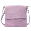  Dámska kožená crossbody kabelka Luka 24-090 fialovej farby 24 x 22 x 5 cm