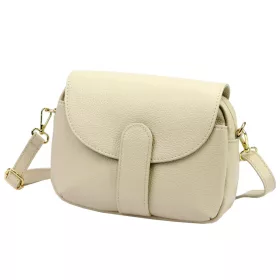    Dámska kožená crossbody kabelka Luka 24-099 béžovej farby 23 x 16 x 8 cm
