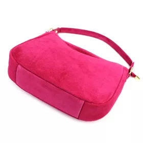    Dámska semišová kožená kabelka Luka 24-085 zlatej purpurovej farby 31 x 23 x 8 cm