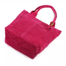    Dámska kabelka cez rameno Luka 26-026 magenta z semišovej kože, shopper 40 x 37 x 13 cm